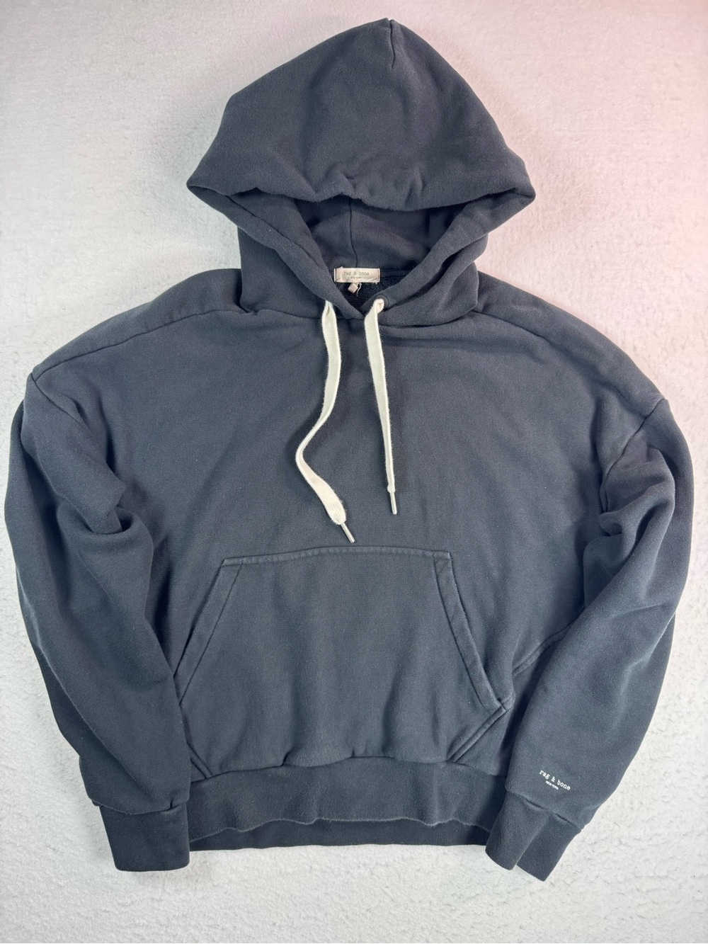 rag & bone New York Black Organic Cotton Hoodie Women’s Large